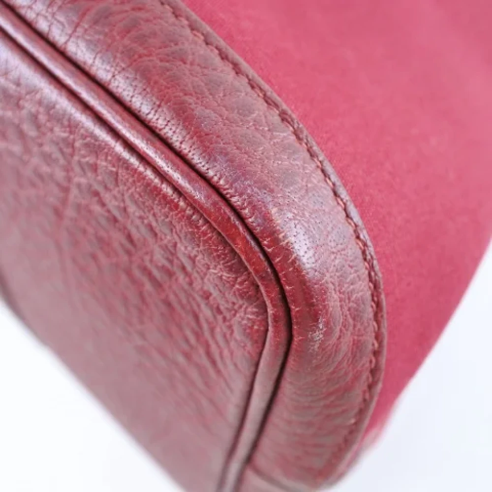 Hermès Vintage Pre-owned Canvas handbags Red Dames