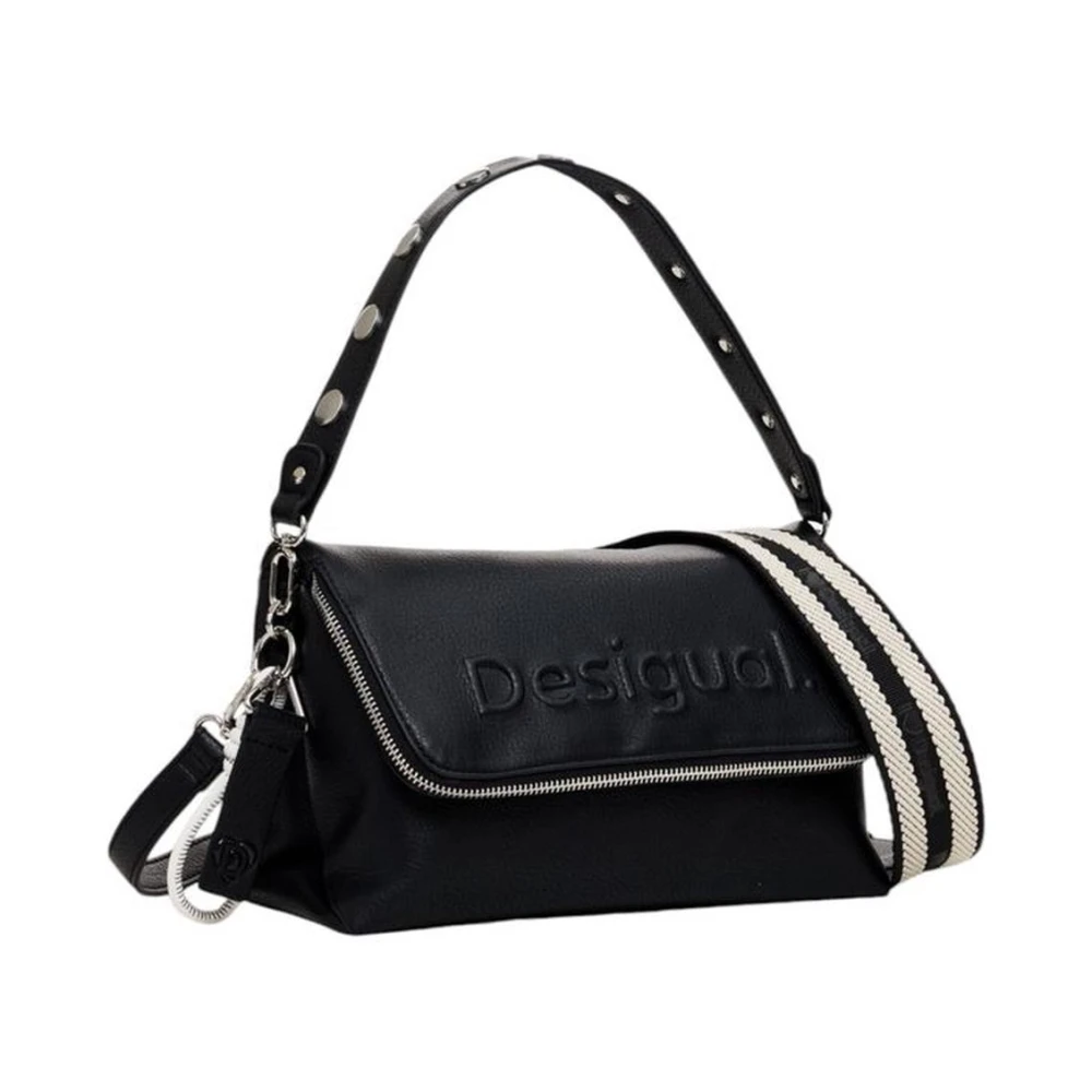 Desigual Stijlvolle Polyurethaan Handtas Dames Collectie Black Dames