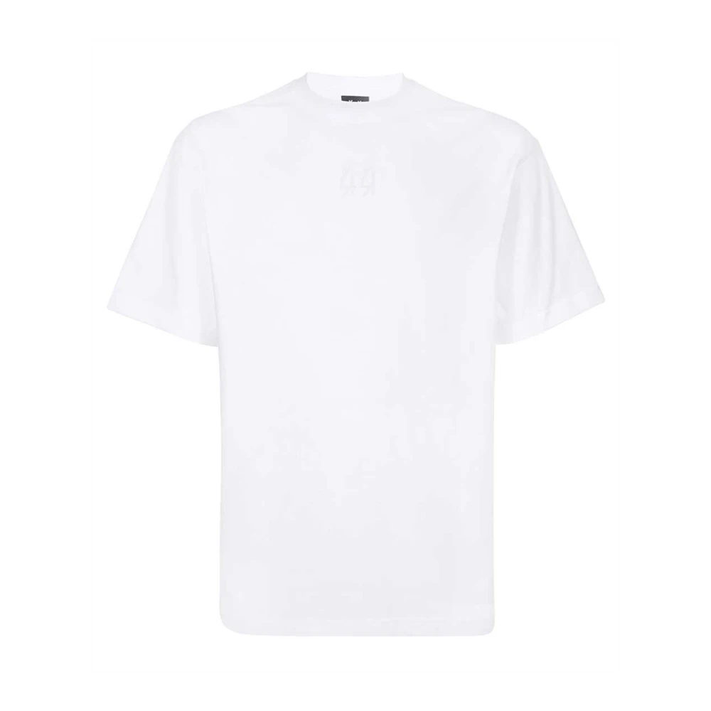 44 Label Group Zwart Logo Print T-Shirt White Heren