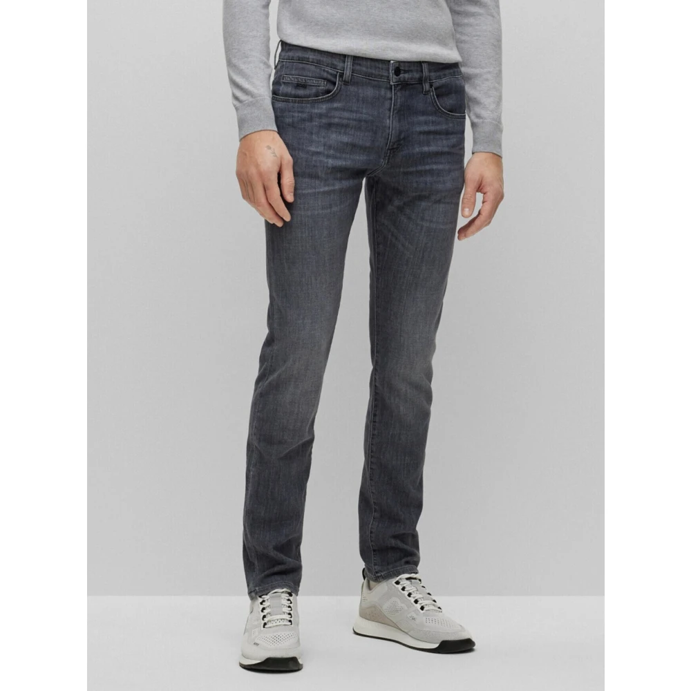 Hugo Boss Delaware Jeans Stijlvol en Comfortabel Gray Heren