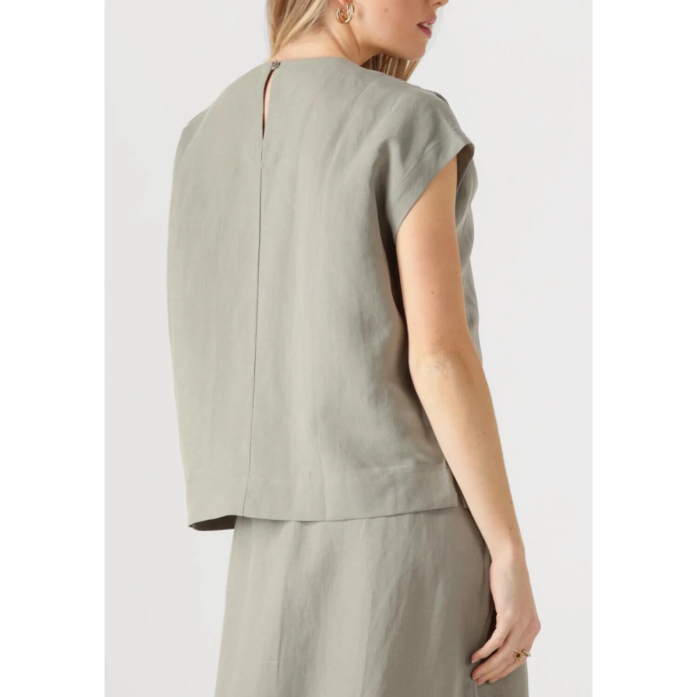 MOS MOSH Khaki Alexis Blouse veelzijdig en stijlvol Green Dames