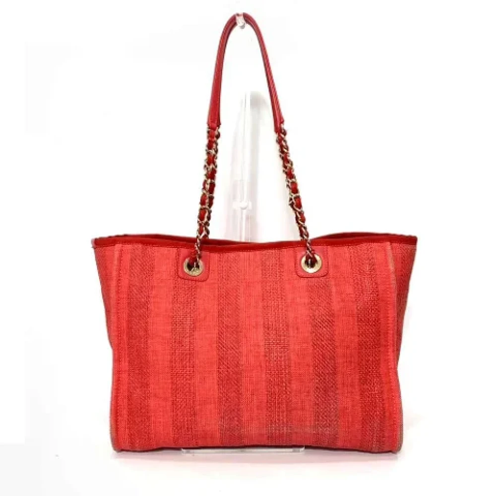 Chanel Vintage Pre-owned Canvas chanel-bags Red Dames