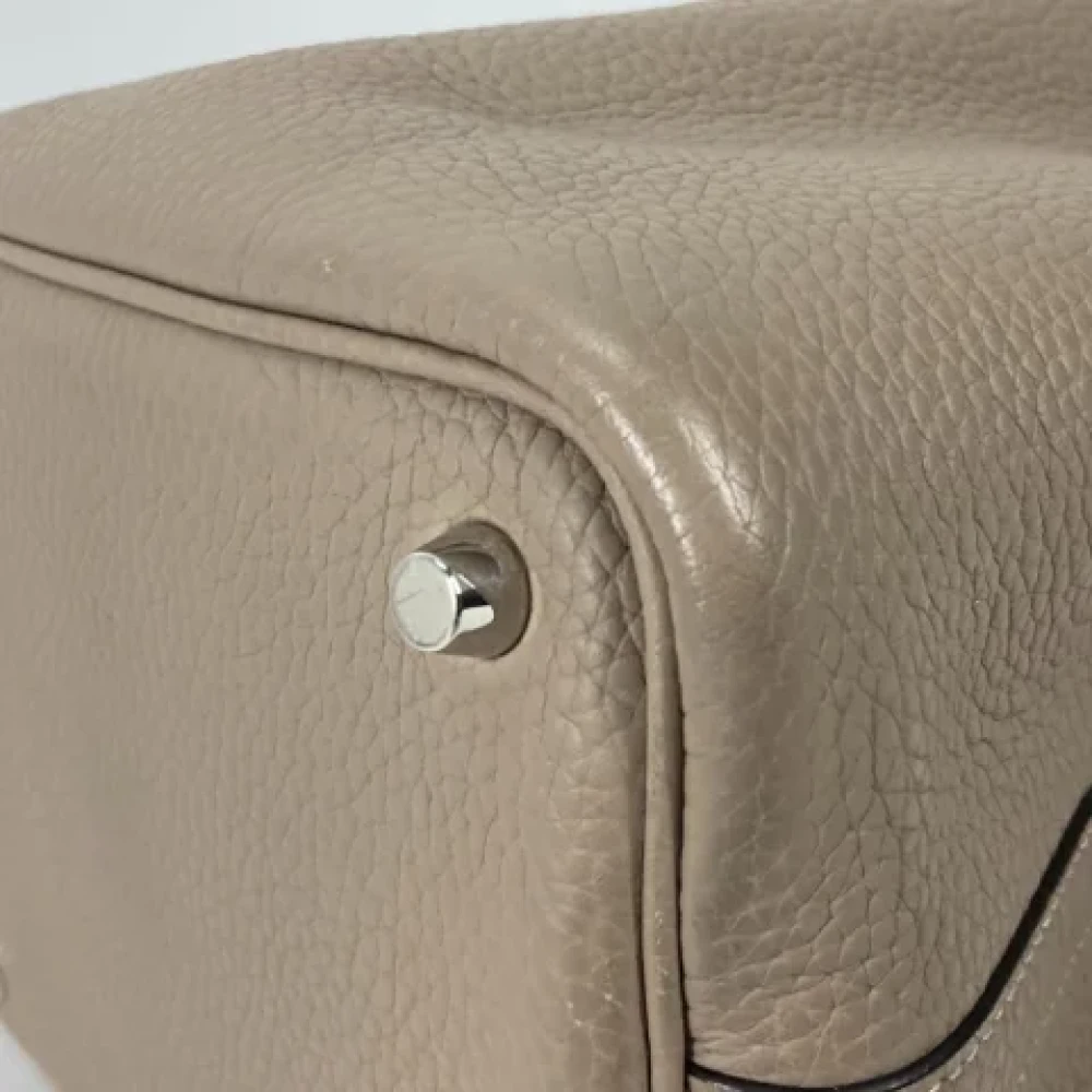 Hermès Vintage Pre-owned Leather handbags Gray Dames