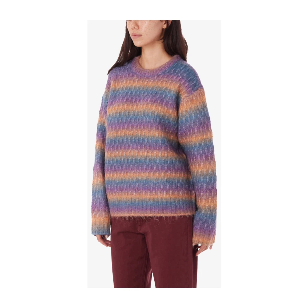 Obey Daytrip Crew Sweater Paars Verloop Multicolor Dames