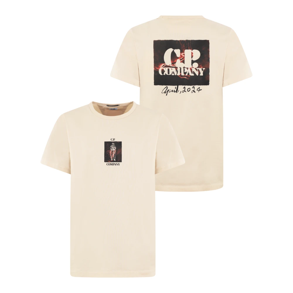 C.P. Company Heren T-Shirts Short Sleeve White Heren