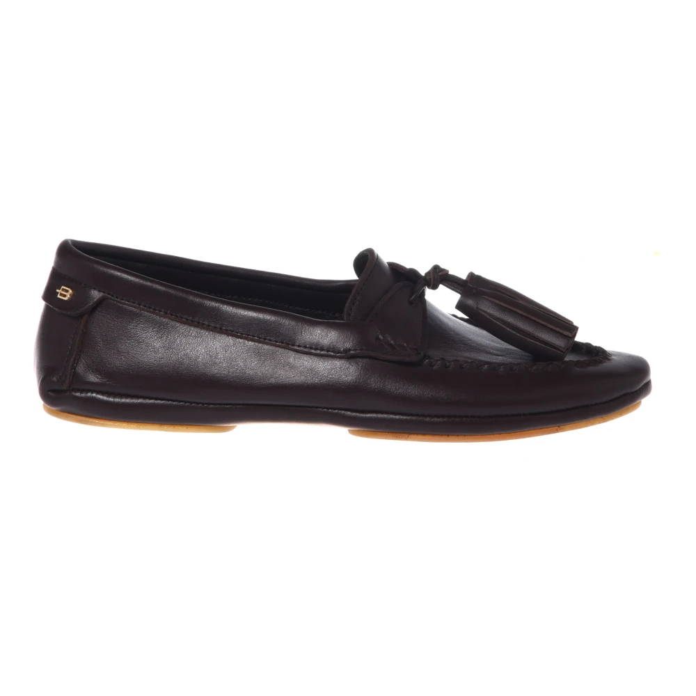Baldinini Vrouw Bruin Schoenen Dames, 37 Eu, Leer, Leren Loafer