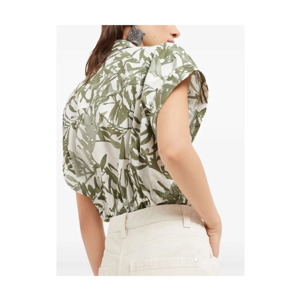 BRUNELLO CUCINELLI Ecru Broek met Kettingdetail White Dames