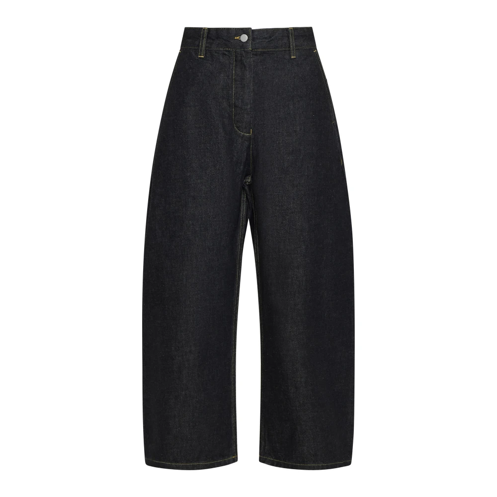 Studio Nicholson Denim Jeans - Female - Wide Jeans - Black - Xs - Jeans