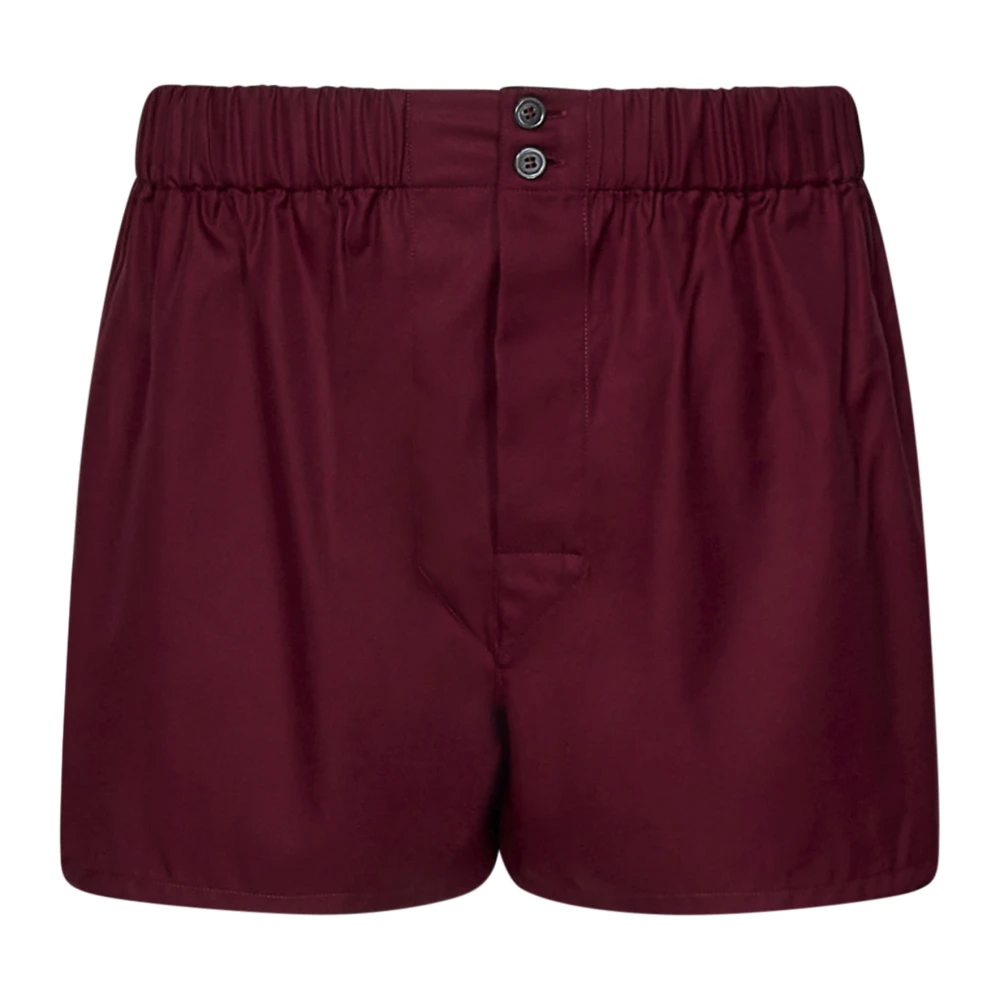 Brioni Luxe Bordeaux Katoenen Boxershorts Red Heren
