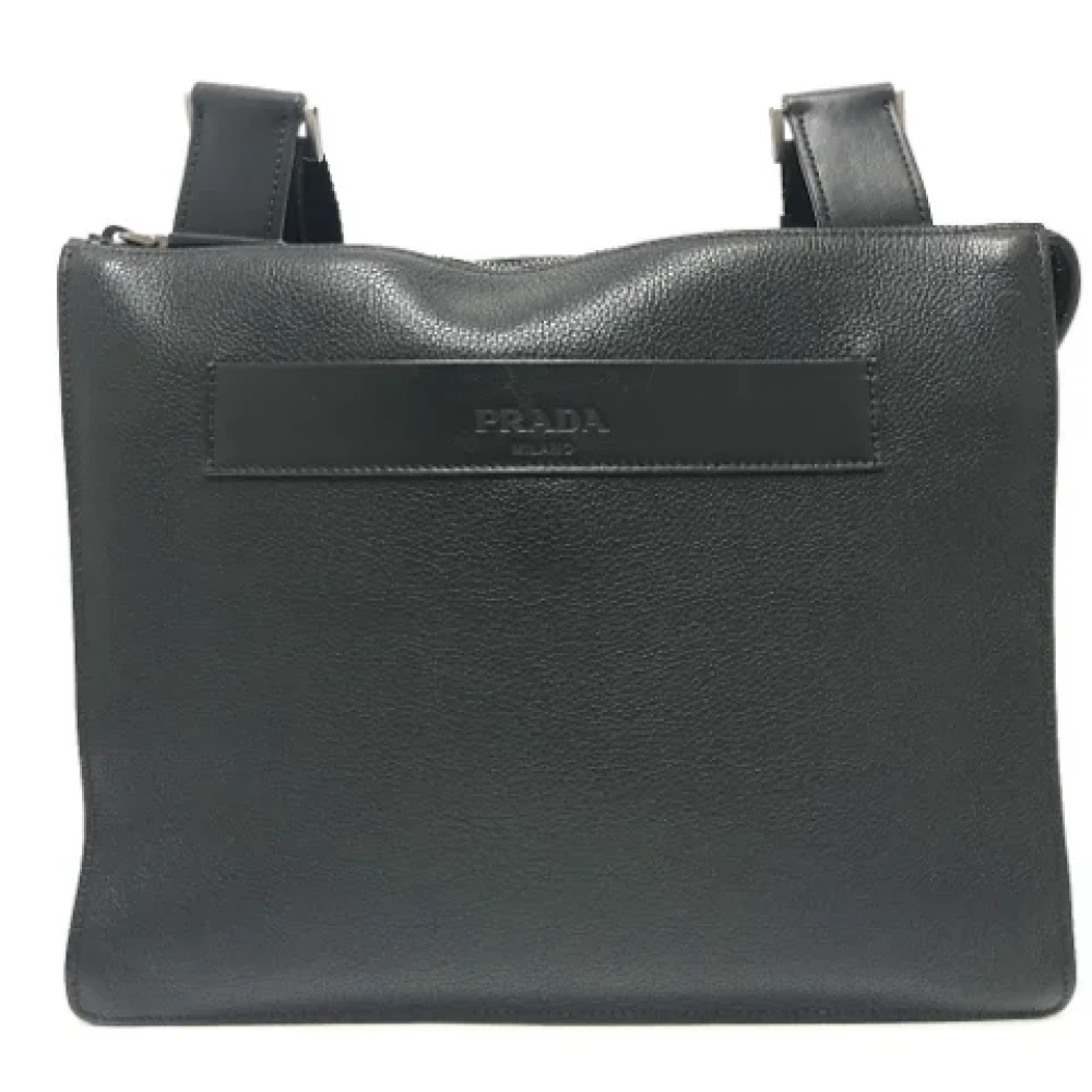Prada Vintage Pre-owned Leather prada-bags Black Dames