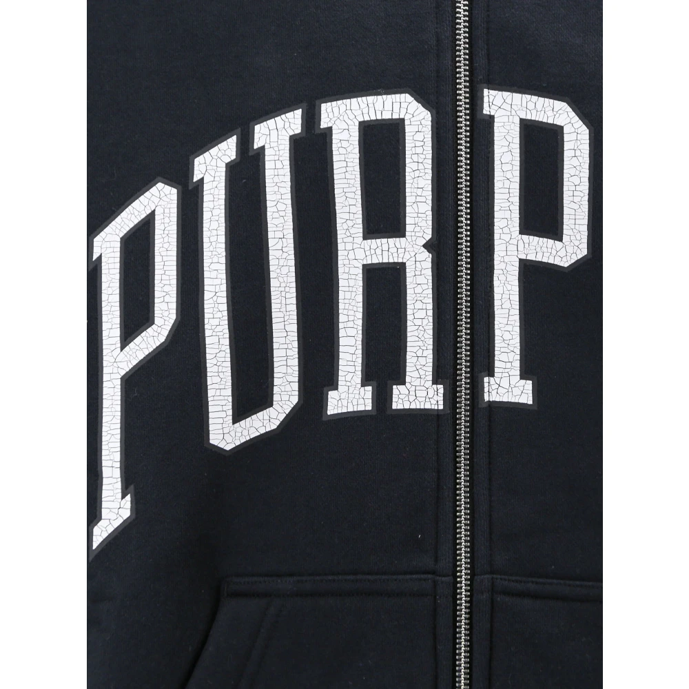 Purple Brand Oversize Sweatshirt met Logo Print Black Heren