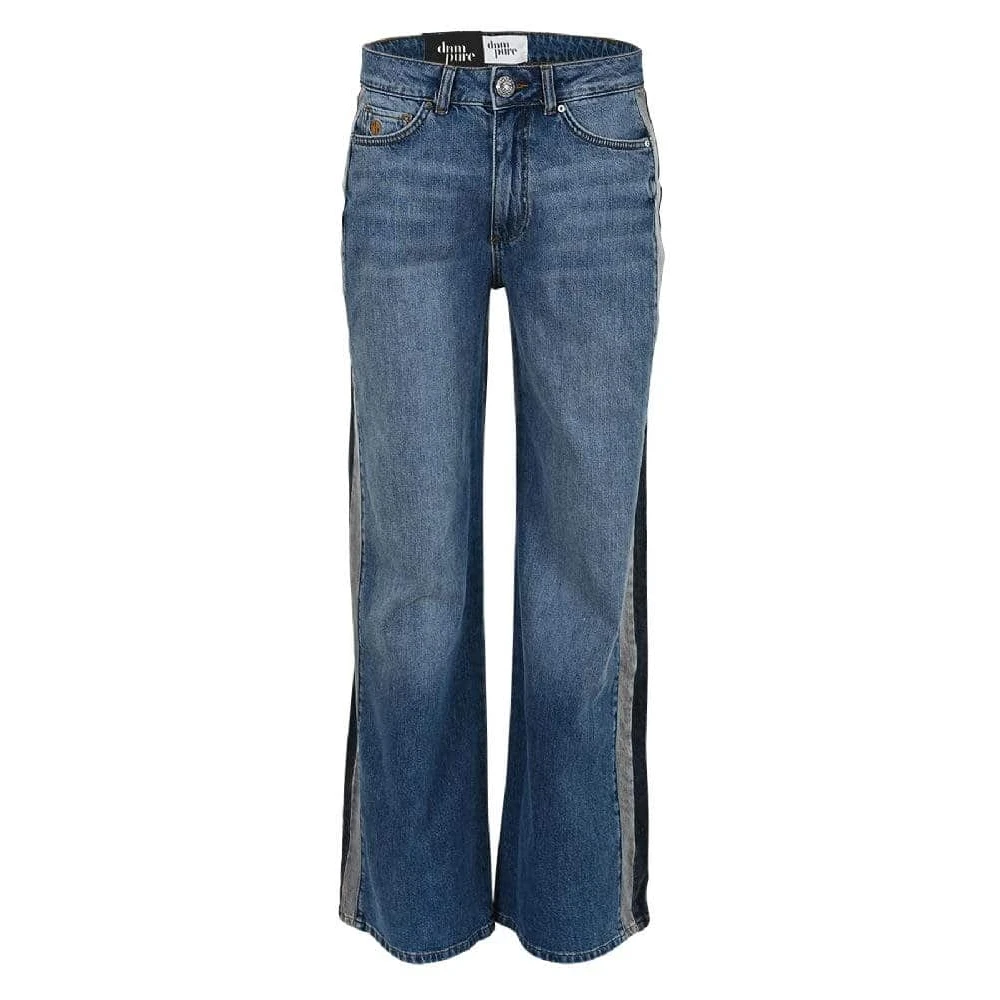 DNM Pure Retro-chique wijde pijp jeans Blue Dames