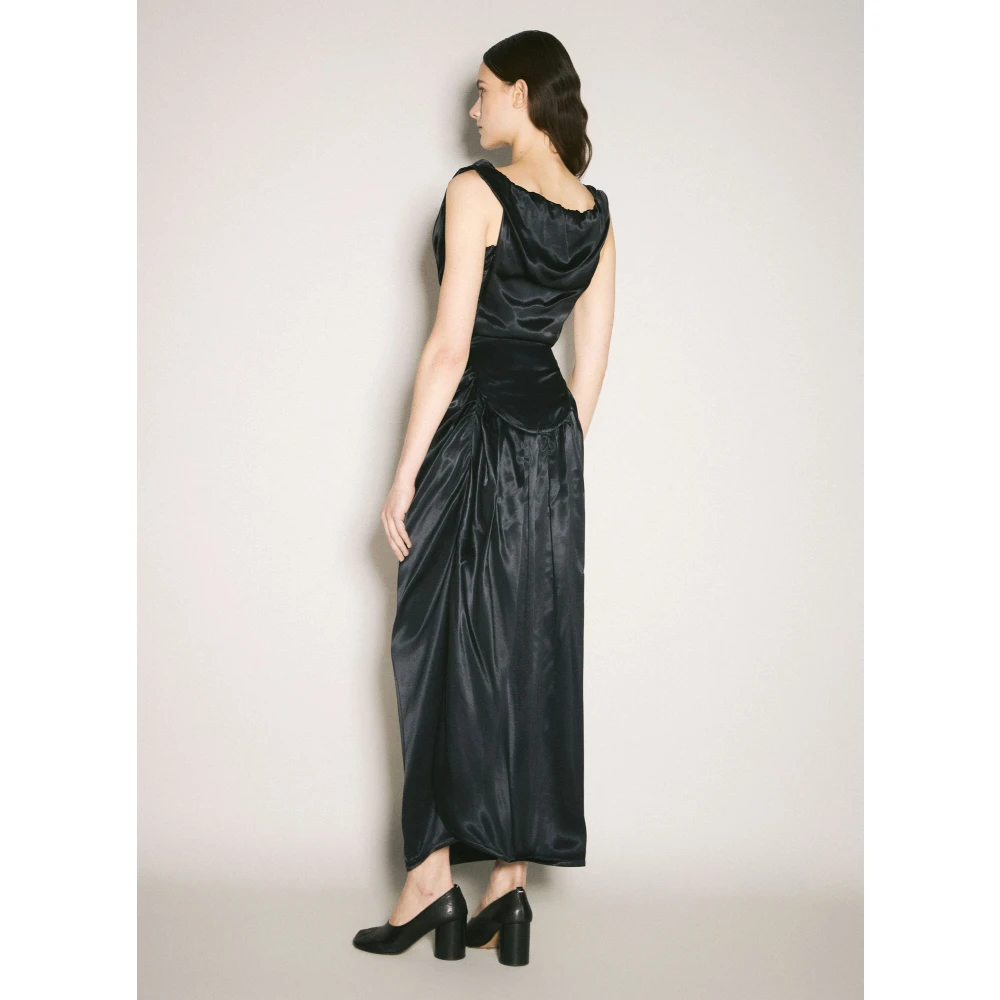Vivienne Westwood Gedrapeerde potloodjurk met cowl-halslijn Black Dames