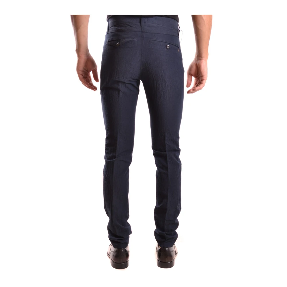 Dondup Blauwe Linnen Broek Ss17 Blue Heren