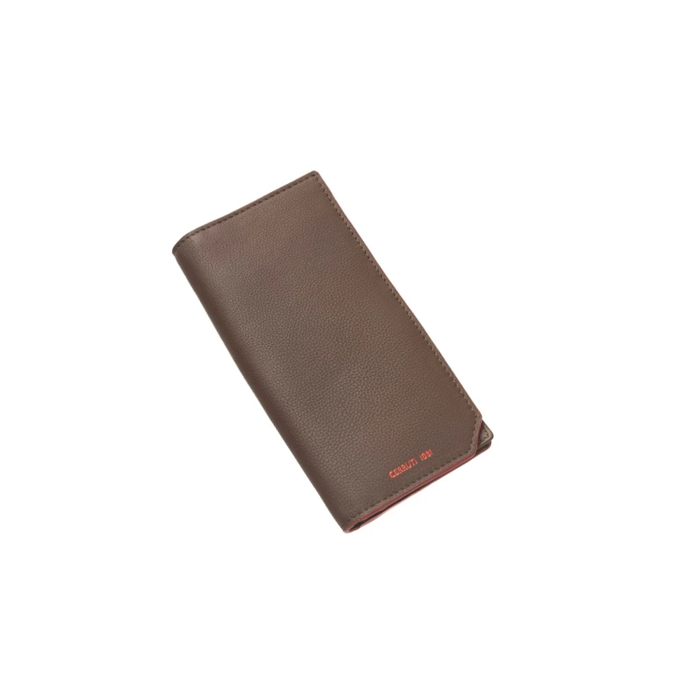 Cerruti 1881 Men's Brown Wallets & Cardholders, One Size, Leather Wallet With Card Holder