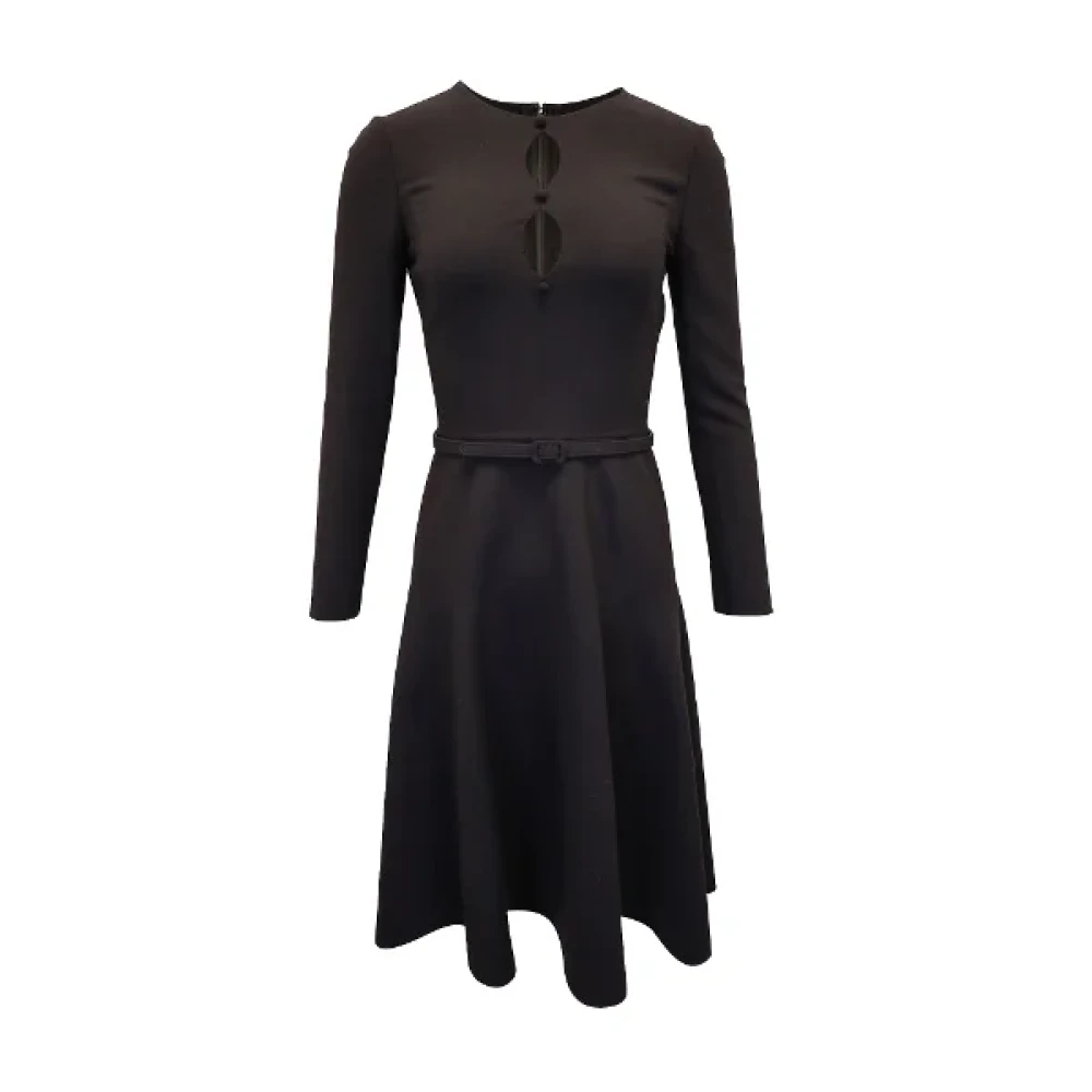 Oscar De La Renta Pre-owned Wool dresses Black Dames