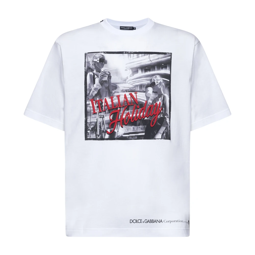 Dolce & Gabbana Witte T-shirts en Polos White Heren