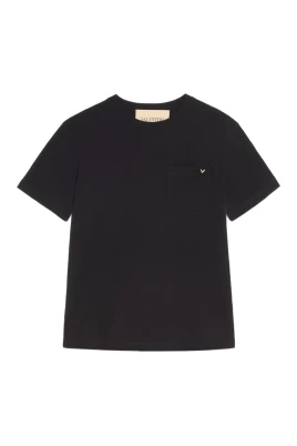 Cotton T-Shirt With Vgold