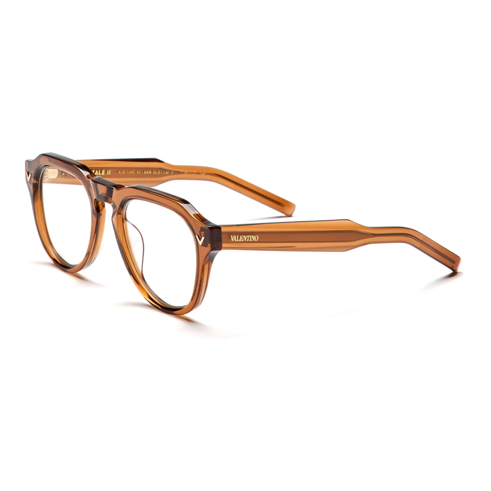 Valentino Kristal Bruine Aviator Bril Brown Dames