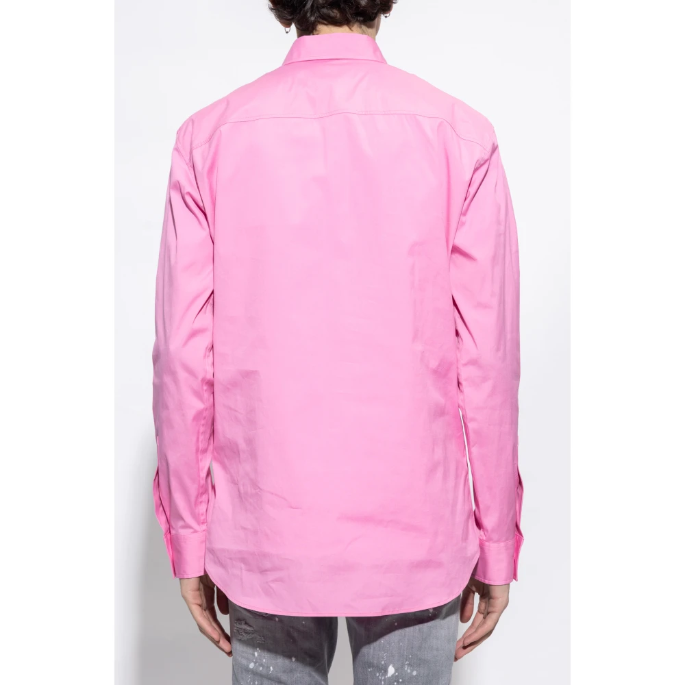 Dsquared2 Shirt met logo Pink Heren