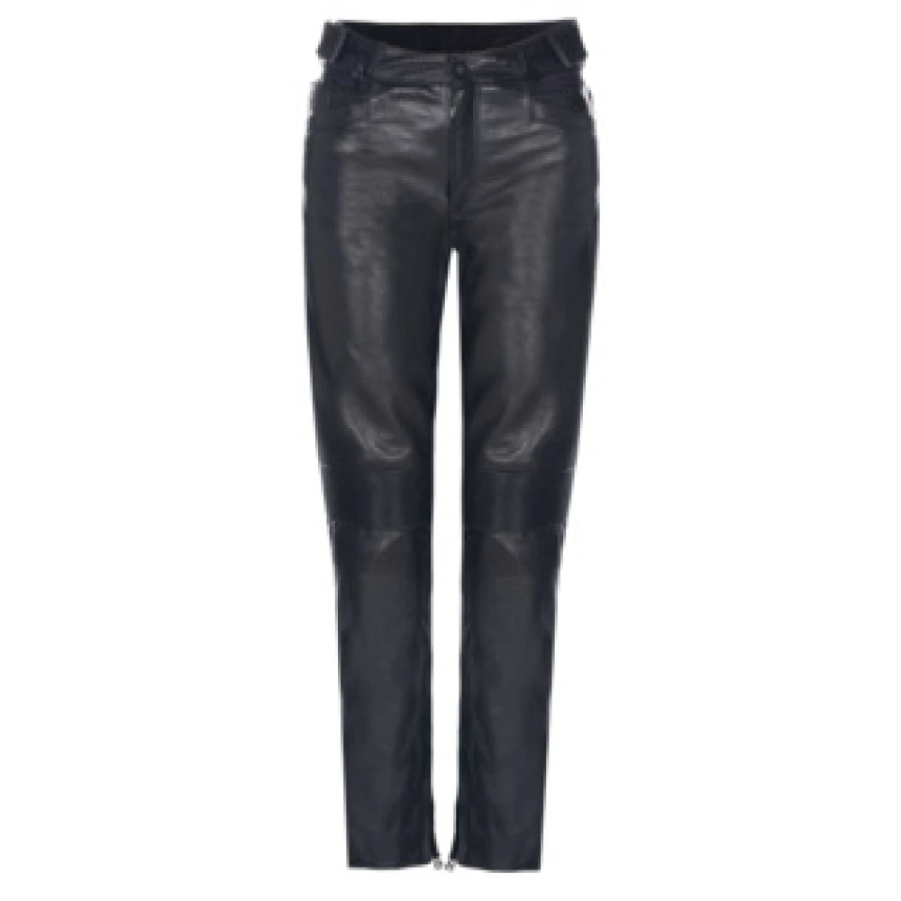 Belstaff Zwarte Leren Broek Black Dames