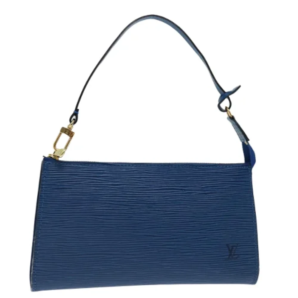 Louis Vuitton Vintage Pre-owned Leather pouches Blue Dames