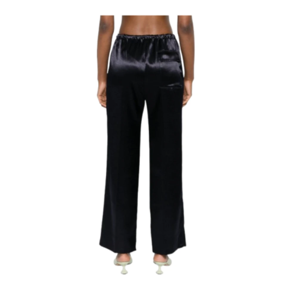 Forte Satijnen Afwerking Elastische Taillebroek Blue Dames