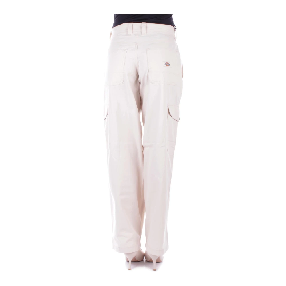 Dickies Crème Broek met Logo Print Beige Dames