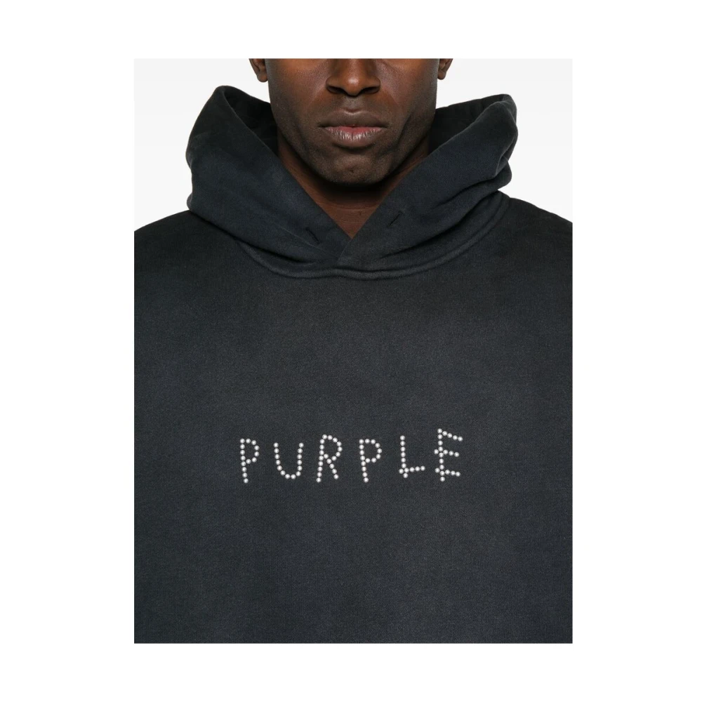 Purple Brand Hoodie met voorzak Black Heren