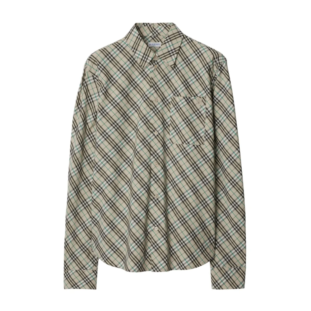 Burberry Vintage Check Patroon Overhemd Gray Heren