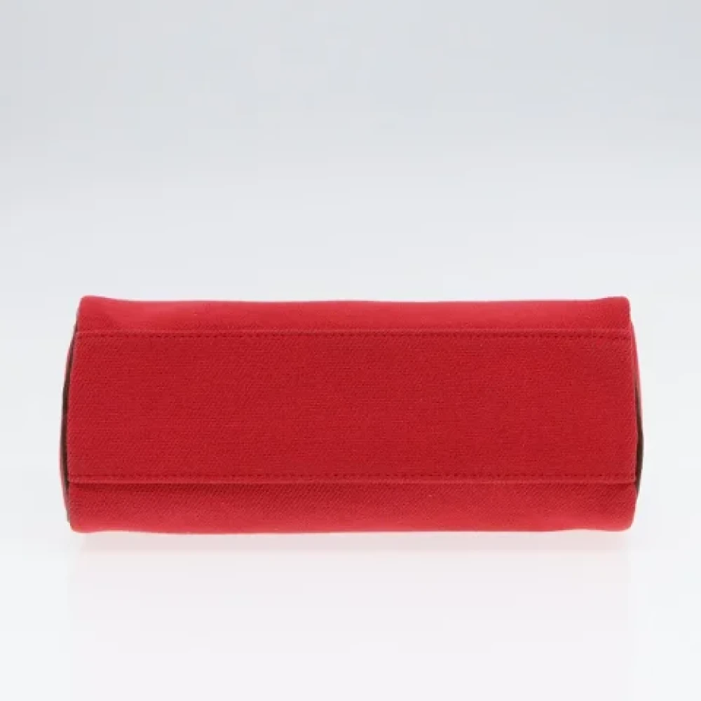 Burberry Vintage Pre-owned Canvas shoulder-bags Red Dames