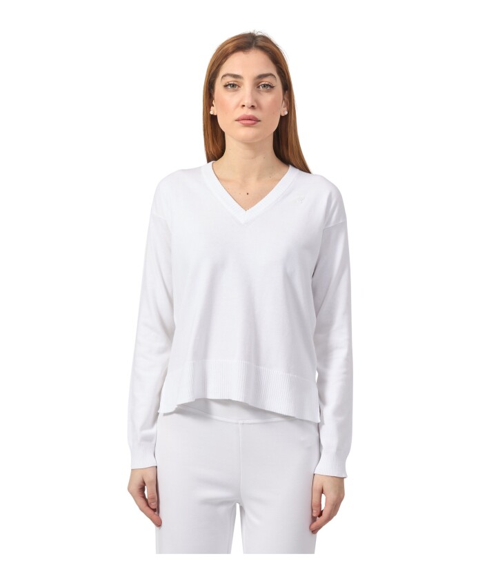 pull-court-en-coton-blanc