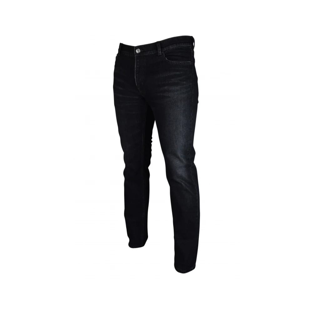Balenciaga Slim-Fit Zwart Gewassen Vintage Stijl Jeans Black Heren