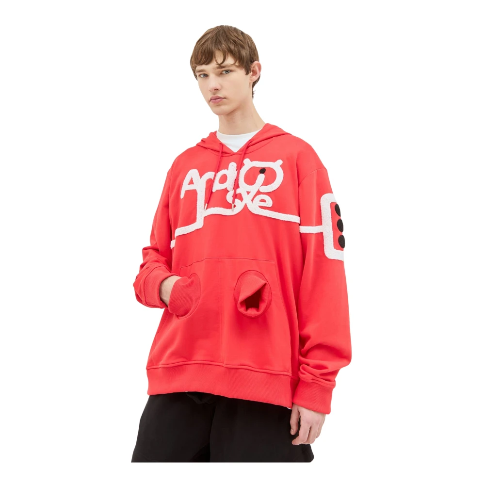 Walter Van Beirendonck Hoodie met Android Red Heren