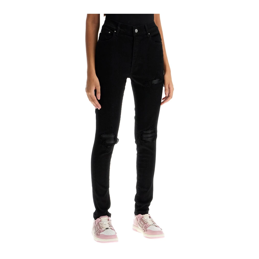 Amiri Distressed Skinny MX1 Jeans Black Dames