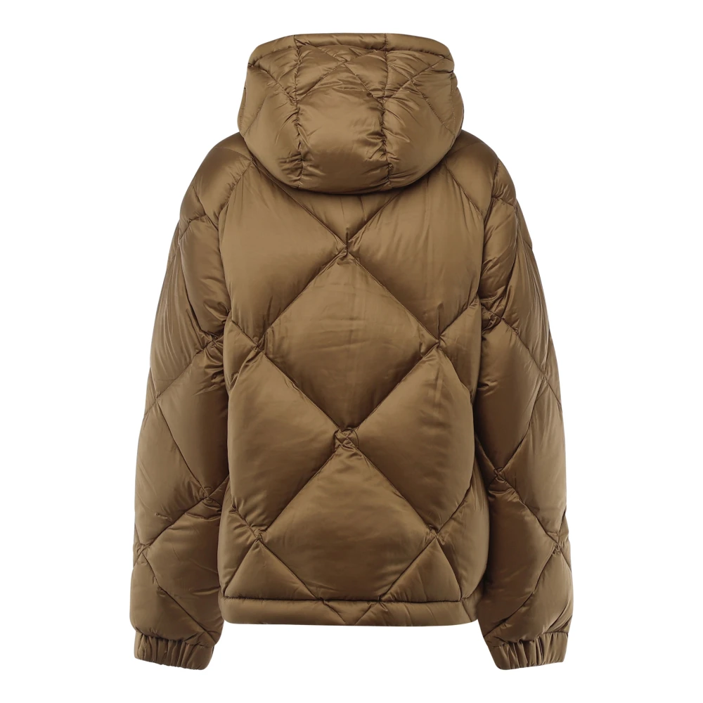 K-way Bruine donsjas met quilten Brown Heren