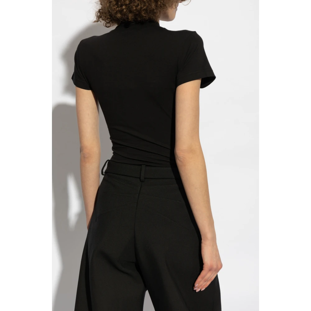 Alaïa Bodysuit met logo Black Dames