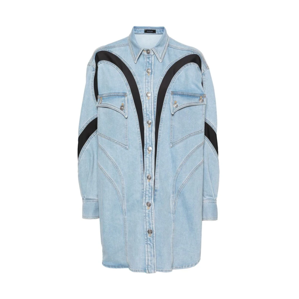 Mugler Shirts Blue Dames