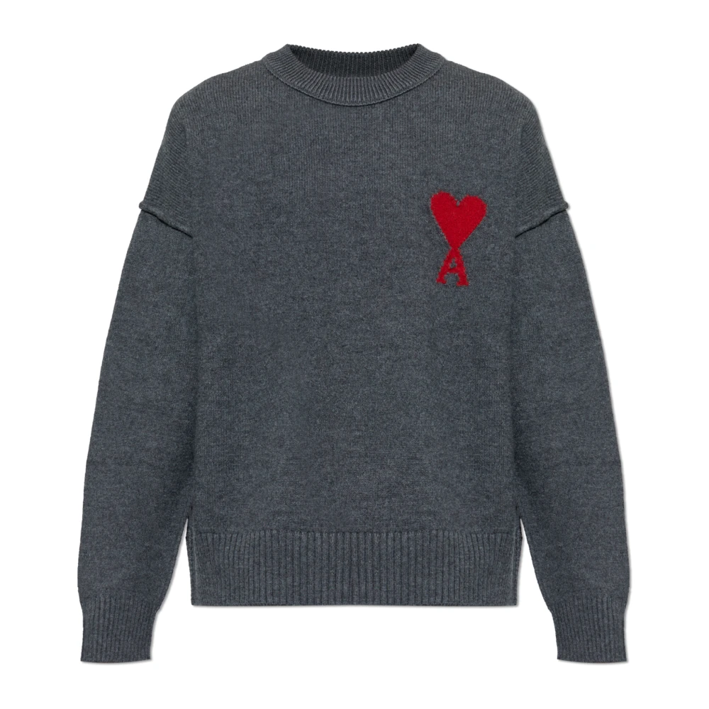 Ami Paris Uomo Grigio Maglie, 2XL, New,