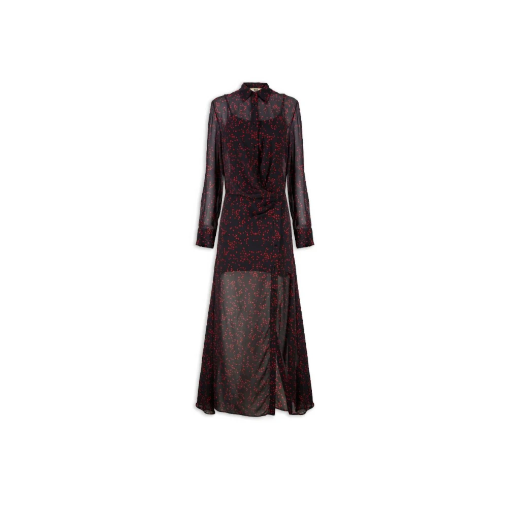 Aniye By Lange overhemdstijl jurk met sterrenprint Black Dames