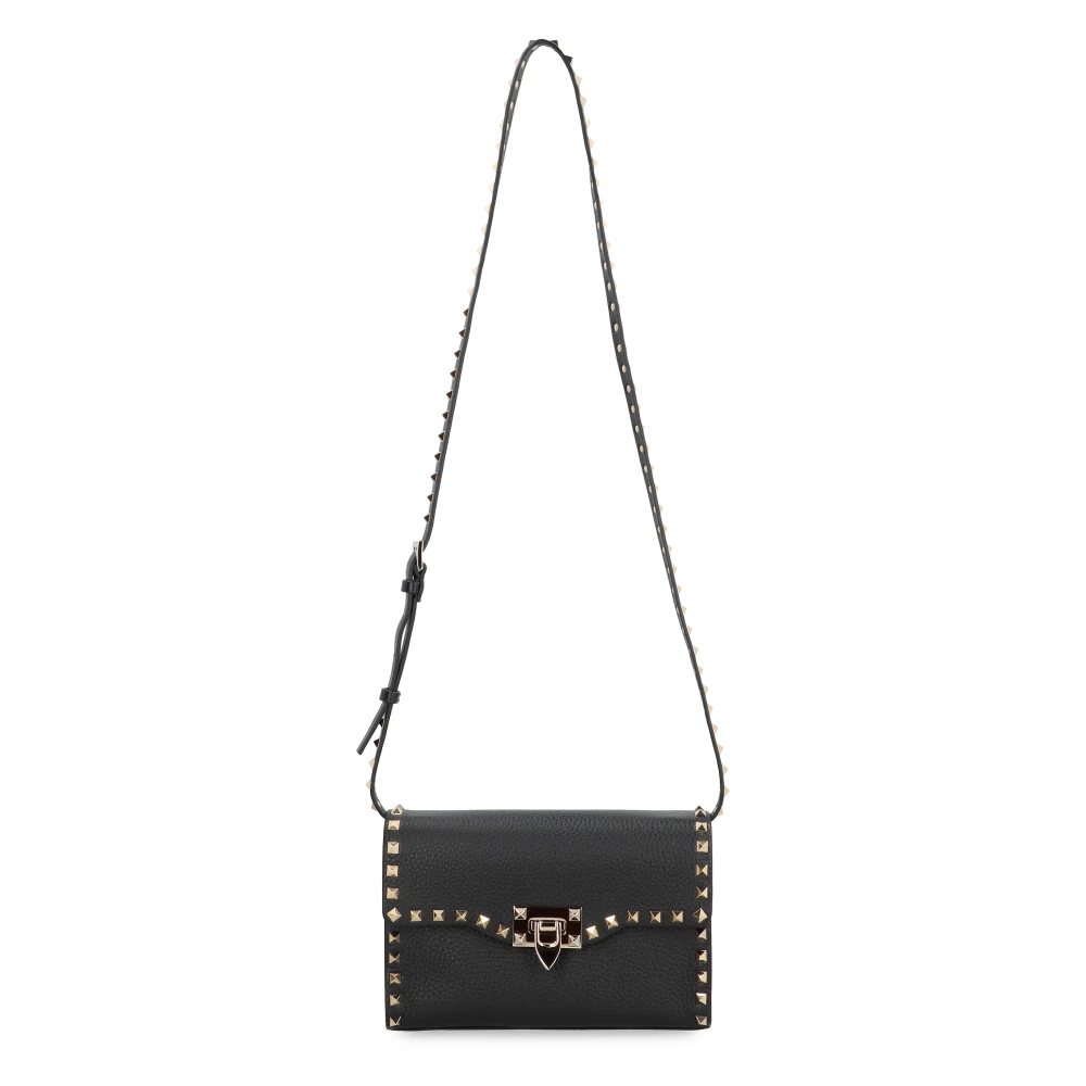 Valentino Rockstud Leren Crossbody Tas Black Dames