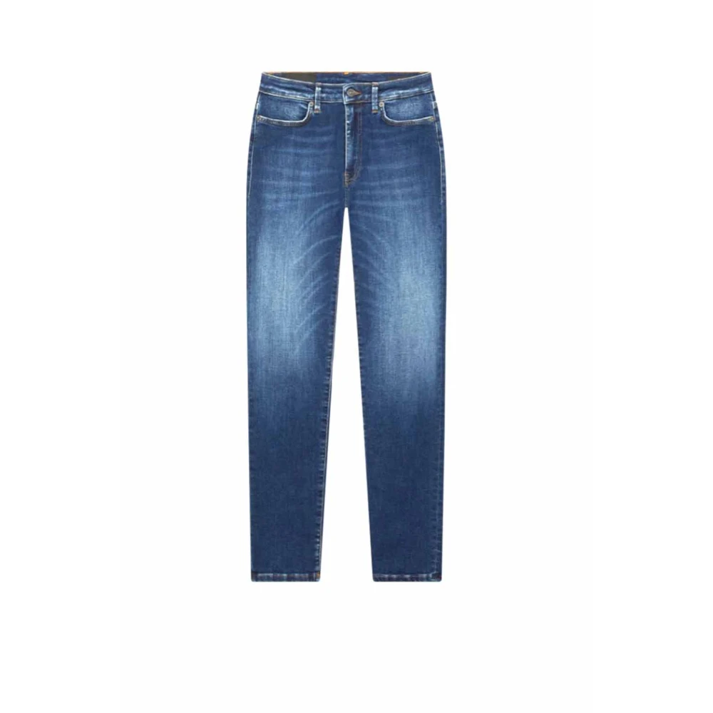 Dondup Skinny Fit High Waist Ankle Length Jeans Blue Dames