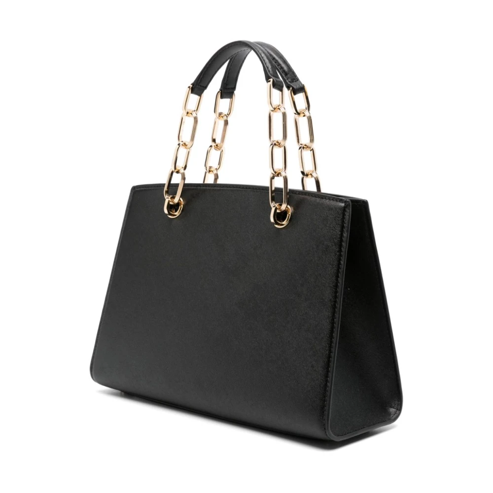 Michael Kors Gestructureerde Leren Zwarte Schoudertas Black Dames