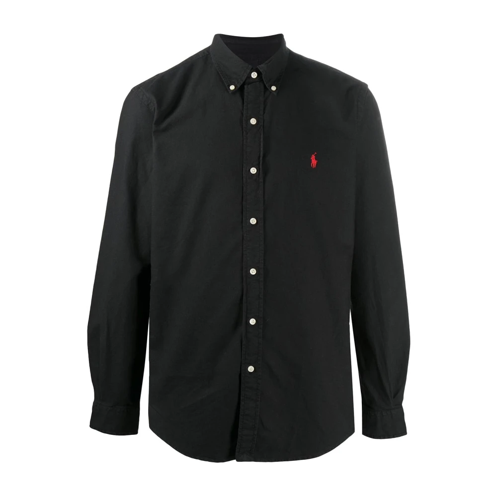 Polo Ralph Lauren Svart Oxford Skjorta Casual Stil Black, Herr