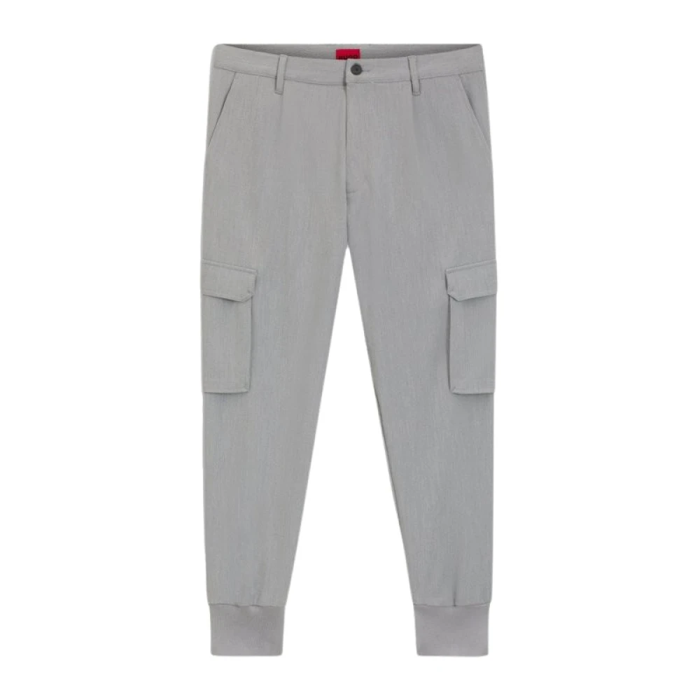Hugo Gray Glavin241 Trousers - Male - Slim-Fit Trousers - M - Trousers