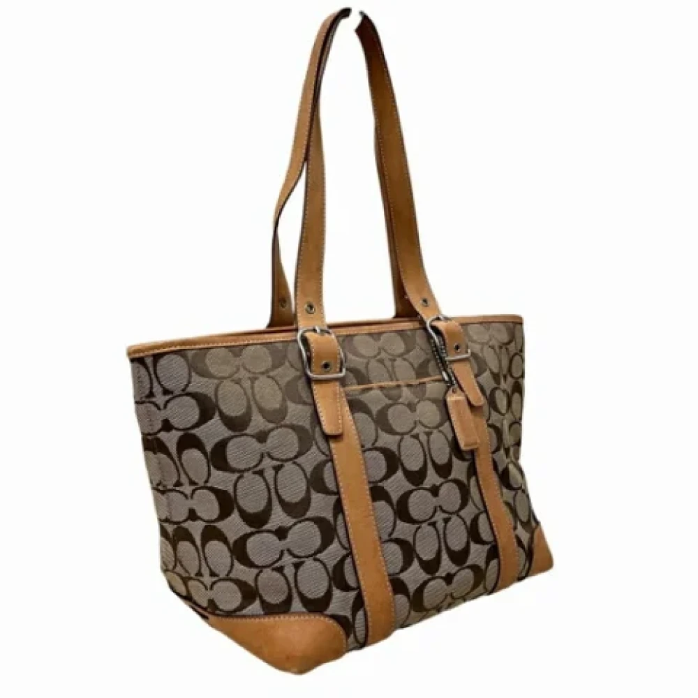 Coach Pre-owned Canvas shoulder-bags Beige Dames