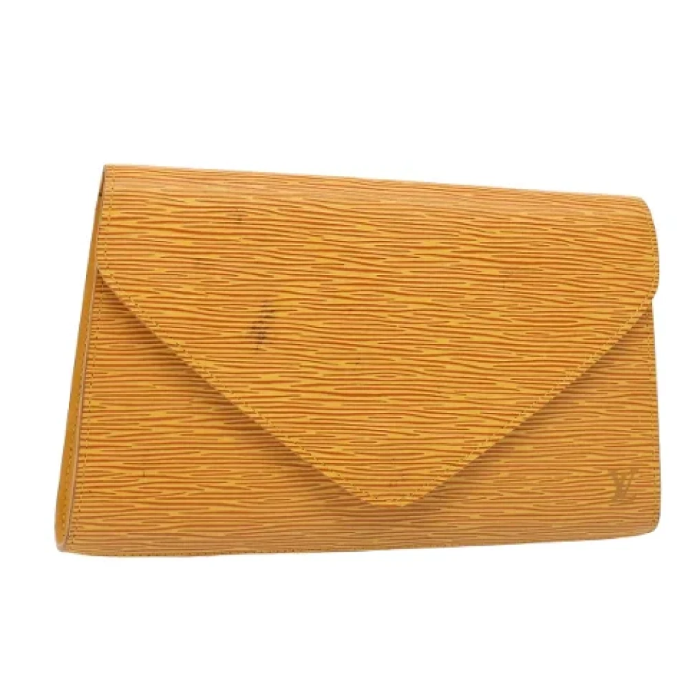 Louis Vuitton Vintage Pre-owned Leather clutches Yellow Dames
