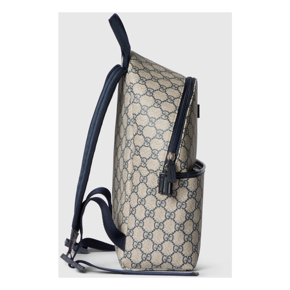 Gucci Kinderen Beige Rugzak Blauw Leer Beige Heren