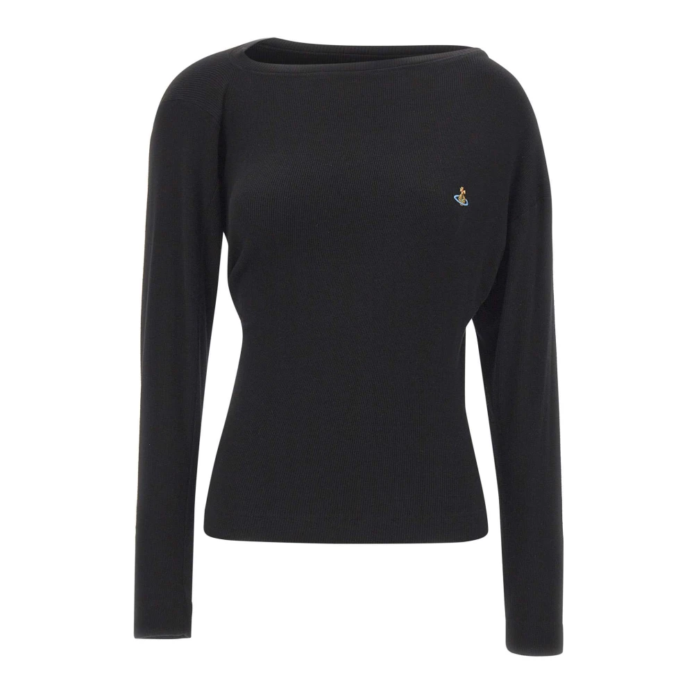 Vivienne Westwood Black Round-Neck Knitwear, Female, M, Hebo Top