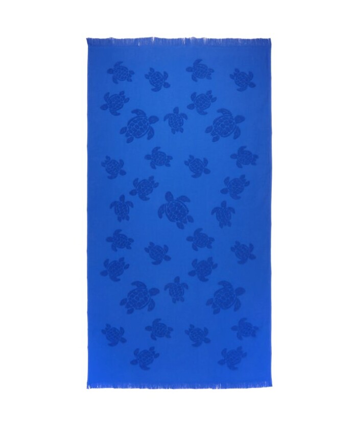 serviette-de-plage-fouta-unie-en-coton-organique-jacquard-tortues